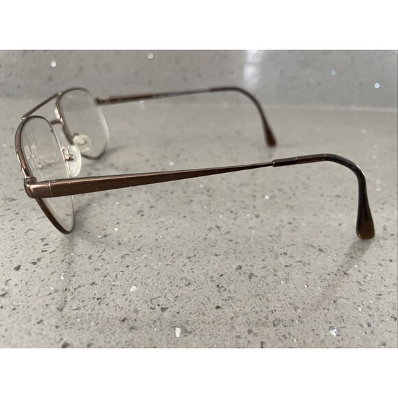 Safilo Elasta Eyeglasses Frames ONLY Italy 56-18-145 9HM 7115 Aviator Brown - Picture 3 of 14